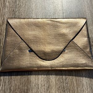 BCBG Max Azria Bronze Leather Clutch